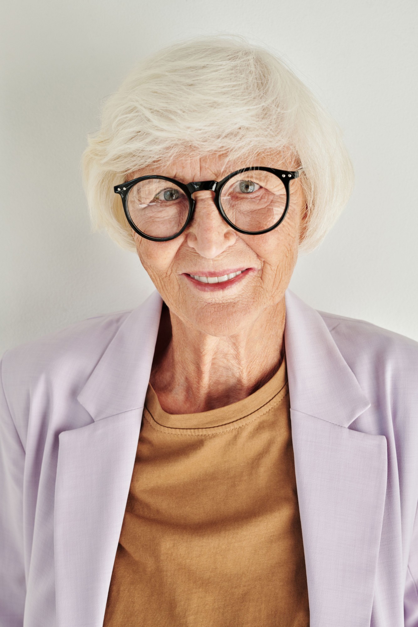 A smiling older woman